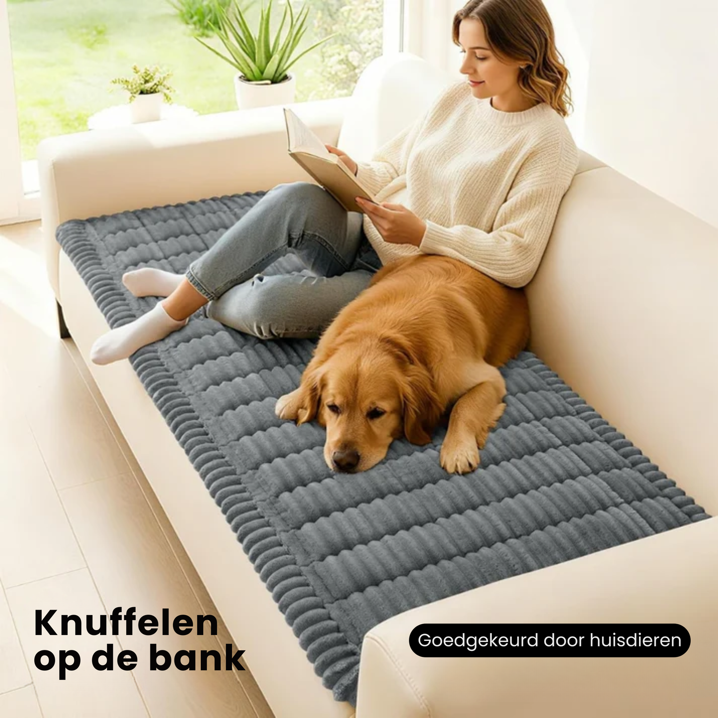 Knusse, pluche bankhoes voor huisdieren